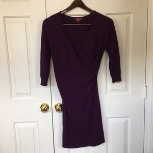 Purple knit dress
